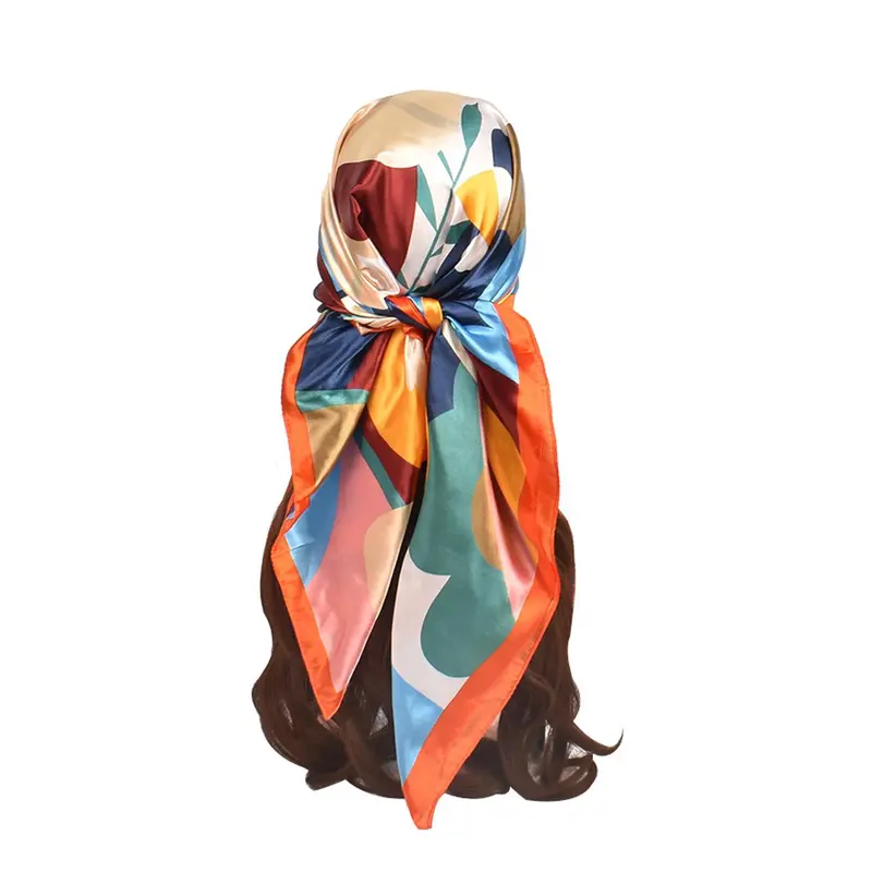 Women's Elegant All-Over Floral Print Square Scarf, Fashionable Colorful Bandana for Daily Wear, Versatile Scarf for Women, Casual Soft Scarf, Floral Pattern Shawl, Fashion Shawl Wrap, All Season Shawl