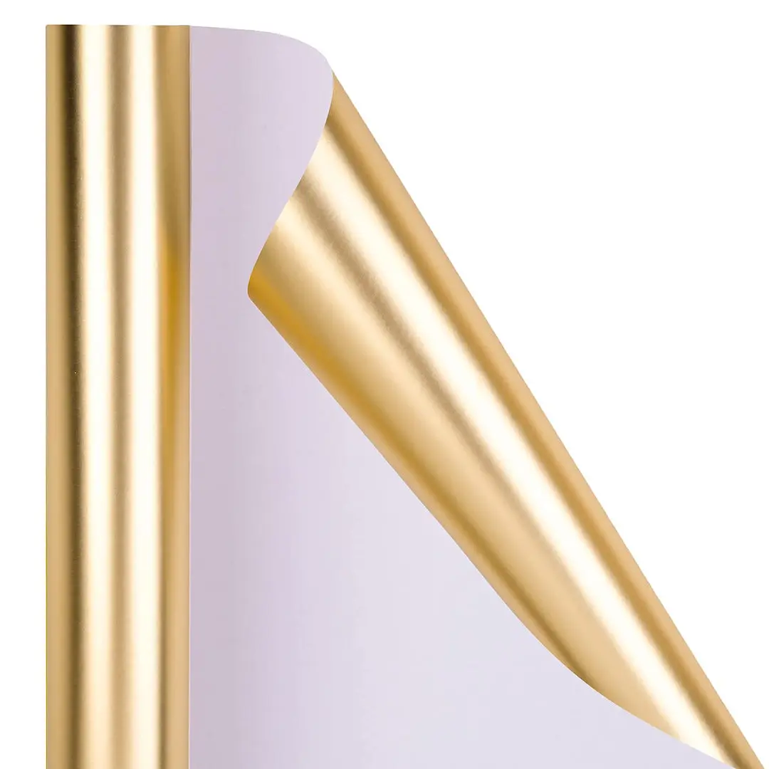 30" x 10' Matte Wrapping Paper | Gold festive gift-wrapping needs solid colored wrapping paper