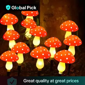 Solar Powered Mushroom Shaped Garden Light, 1 Set Outdoor Decorative Lamp, Solar Garden Ambient LED Light for Yard, Patio, Path, Solar Landscape Lights, Outdoor Pathway Lighting