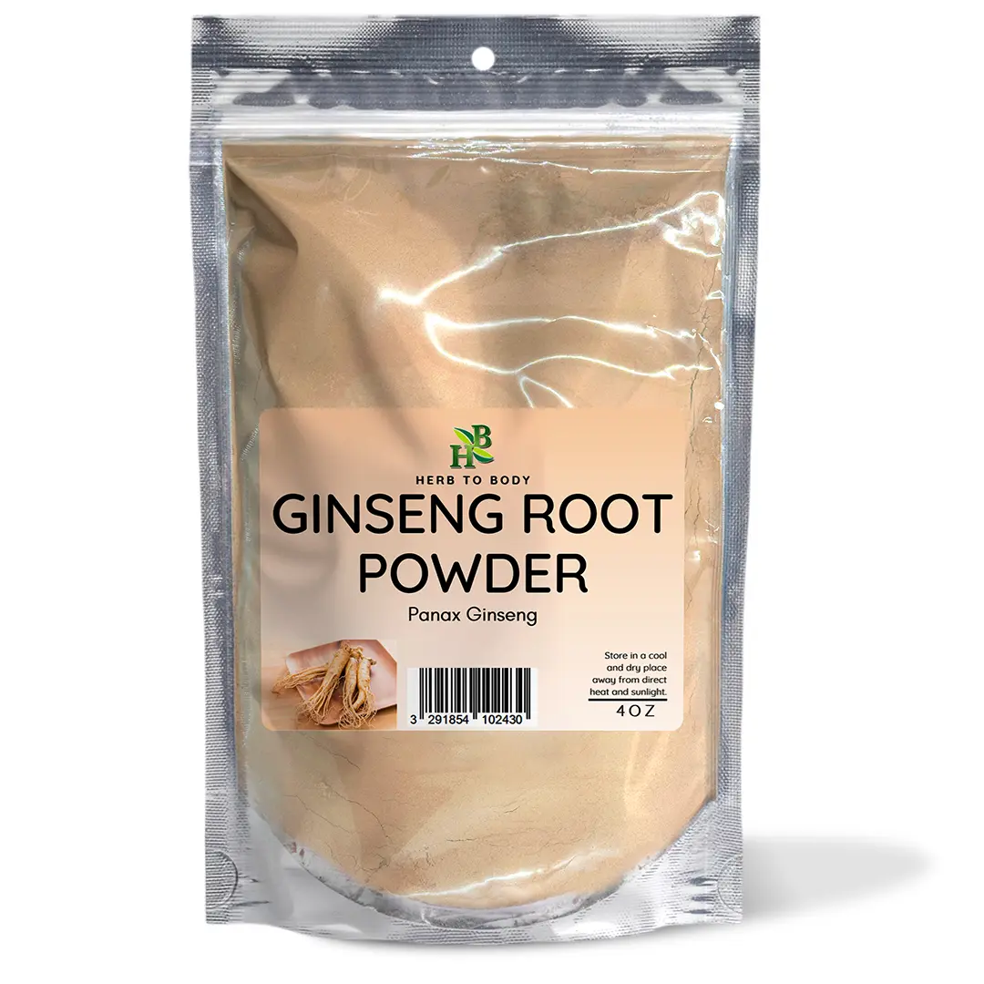 Ginseng Root Powder - 4oz (113G) | (Panax Ginseng) – Wildcrafted Asian Ginseng Root | Herb To Body