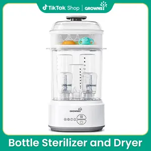Grownsy Bottle Sterilizer and Dryer, Compact Electric Steam Baby Bottle Sterilizer, Bottle Sanitizer for Baby Bottles, Pacifiers, Pump Parts，Baby Product bottle washer./916
