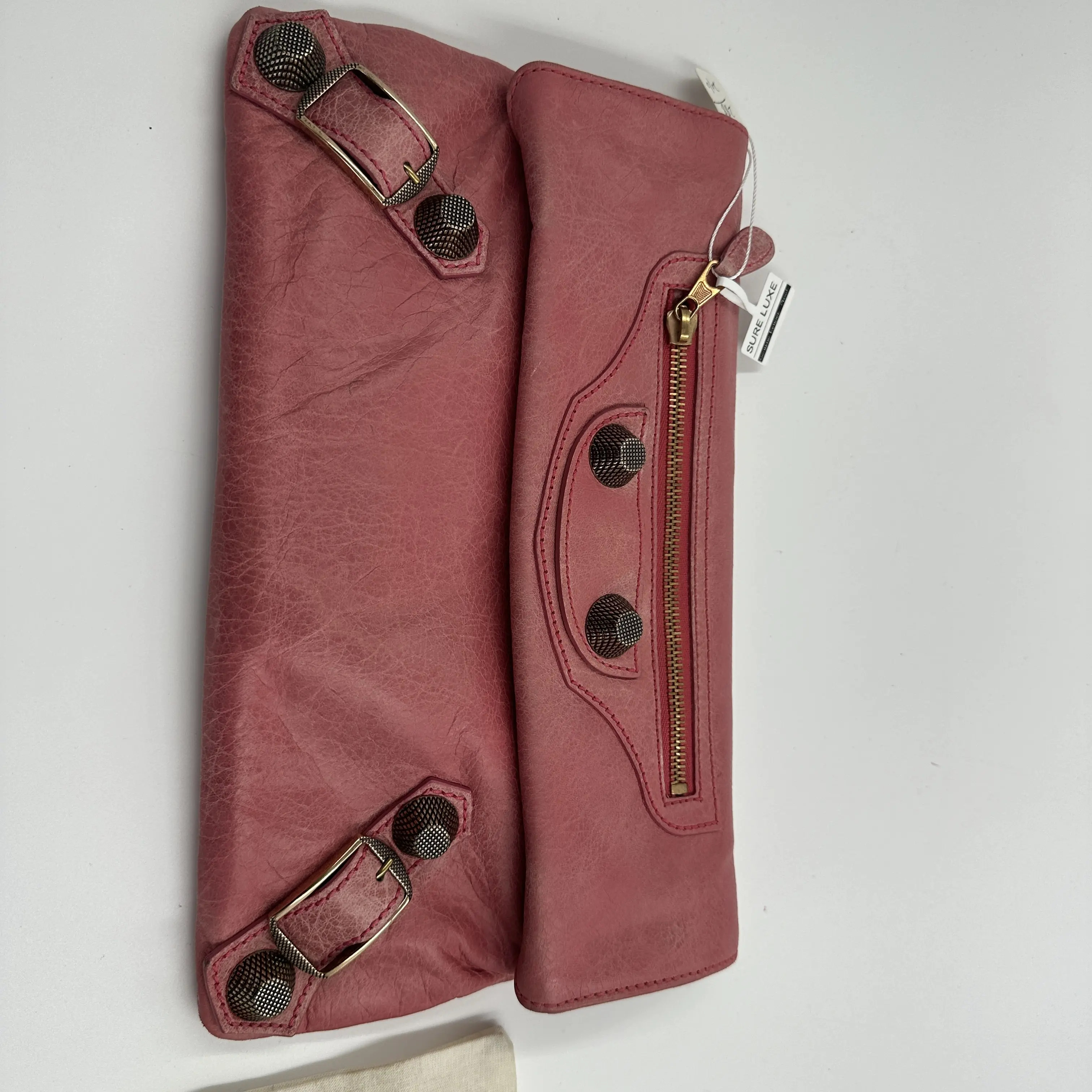 Pre-owned Balenciaga Motocross Envelope Clutch A101636