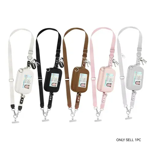 Adjustable Windowed Wallet Phone Strap, Modular Design for Easy Use, Ideal Gift for Individuals with Obesity, Card Exchange, Wallet Phone Lanyard, Cell Phone Accessories