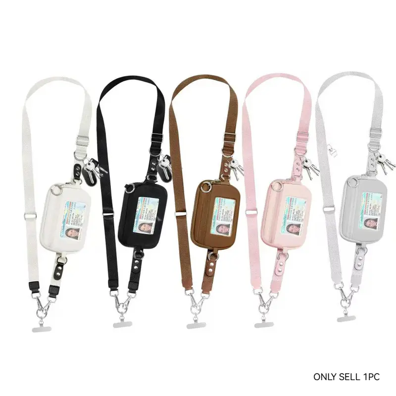 Adjustable Windowed Wallet Phone Strap, Modular Design for Easy Use, Ideal Gift for Individuals with Obesity, Card Exchange, Wallet Phone Lanyard, Cell Phone Accessories