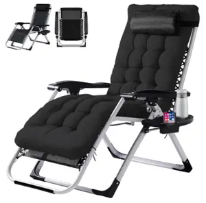 Zero Gravity Chair, Zero Gravity Recliner Lounge Chair for Indoor and Outdoor, Adjustable Gravity Recliner with Cushion, Headrest, Footrest, and Cupholder, 500 lbs