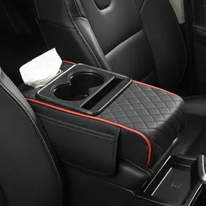 Car Center Console Armrest Storage BoxMultifunctional Car Armrest Storage Box withUniversal Cup Holder, Automotive InteriorAccessories for Daily Use, Car StorageOrganizers,Car Seat Organizer arm rest pad