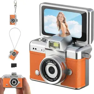 Ultra-Mini Thumb Camera Flip Cover Design Portable Pendant, HD Photo Video Recording, Ccd Digital Camera, Macaron Colors
