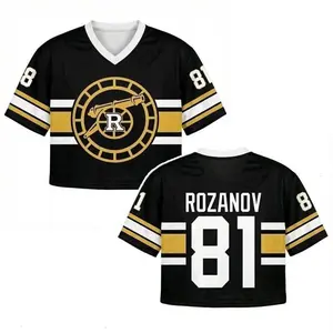 Rozanov 81 Mesh Crop Top Jersey for Women, Hollander 24 Heated Rivalry Jersey, Romance Love Hockey Fans Shirt, Trendy Sportswear Gift for Fans Women Her