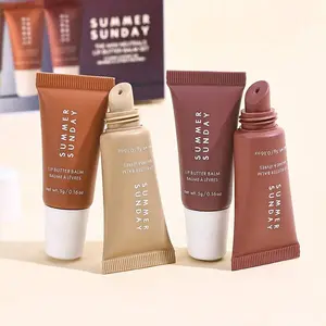 4-in-1 Mini Lipstick and Lip Gloss Set - Includes A Rich, Moisturizing Lip Oil, A Highlighting Lipstick, and A Light, Non-sticky, Clear Lip Gloss. Suitable for All Skin Types, This Portable, Unisex Lip Care Product Set.