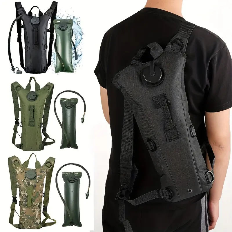 Tactical water bag backpack for men and women, 101.44 ounces, lightweight water storage outdoor sports duffel bag for hiking hiking running cycling rock climbing camping