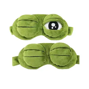 Cute Cartoon Frog-Shaped Cotton Eye Mask, Breathable Lining, Elastic Non-Restrictive Light-Blocking Gaming Eye Protector (Home Care Dust Cover Accessory)