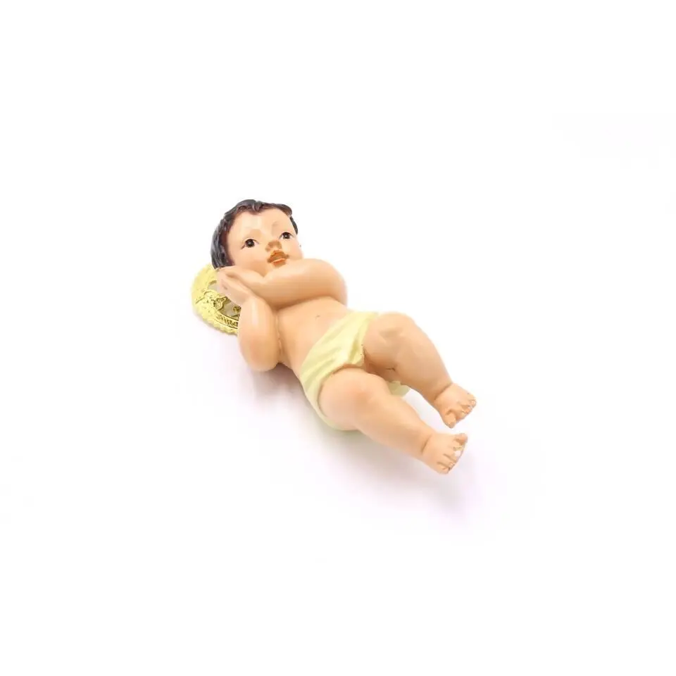 7.48" Jesus Baby Figure Christmas Statue Holy Land Nativity Collectible Faith