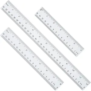 Ruler 12 Inch 8 Inch 6 Inch Rulers,Bulk for Classroom School Supplies for ,Clear Ruler,mm Ruler,Ruler Set