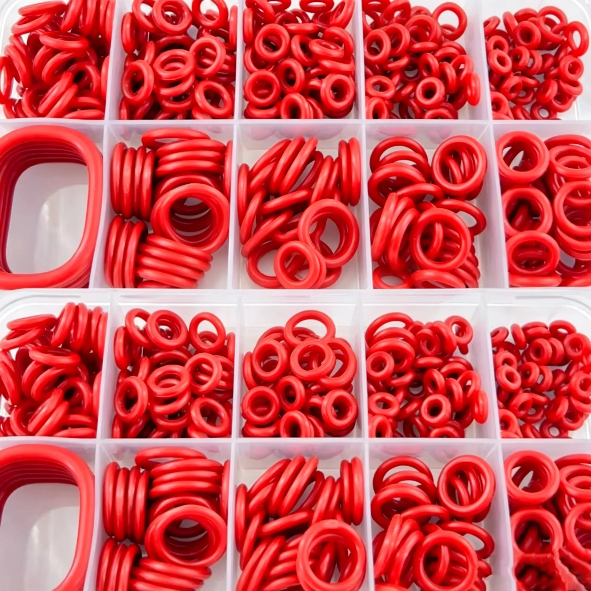 Assorted Silicone O-Ring Seals Set Durable Heat Oil Resistant Rubber Washers, Multi Size Gasket Rings for Car, Pipeline, Bathroom Faucet, Sealing Parts