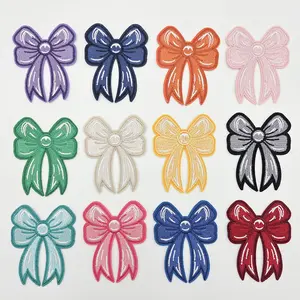 Coquette Bow Embroidered HAT/POCKET Patch