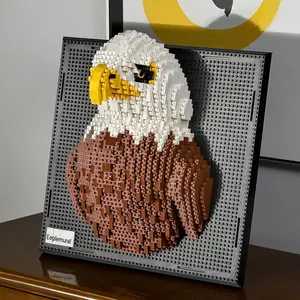 1924pcs Adult 3D Wall Art Eagle Building Set, Abs Material, Animal Bird Blocks for Wall Decoration, Creative Toy Gift, Christmas New Year Present