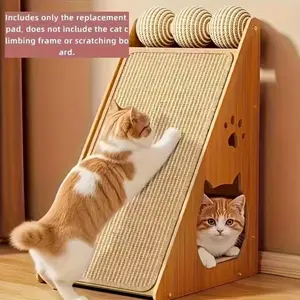 Upgraded large vertical sisal cat scratching board, anti-shedding, Velcro wall-mounted, multi-layer exercise structure, dual-purpose scratching pad, pet furniture accessory, suitable for sofa scratch protection and daily claw exercise for cats, Kitty