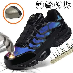 Steel Toe Shoes for Men Casual Comfortable Breathable Anti-smash and Anti-puncture Shoes,Indestructible Work Safety PunctureProof Lightweight Composite Toe Sneakers