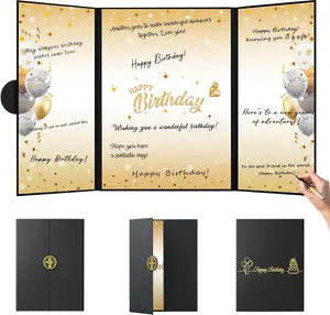Birthday Party Decorations, Black  Alternative Signature Guest Book for Men Women, 18"x12" Signing Card Board, Happy Birthday Party Supplies