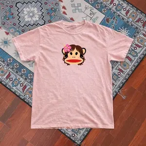 Pink Monkey Graphic T-Shirt – Y2K Grunge Aesthetic Tee