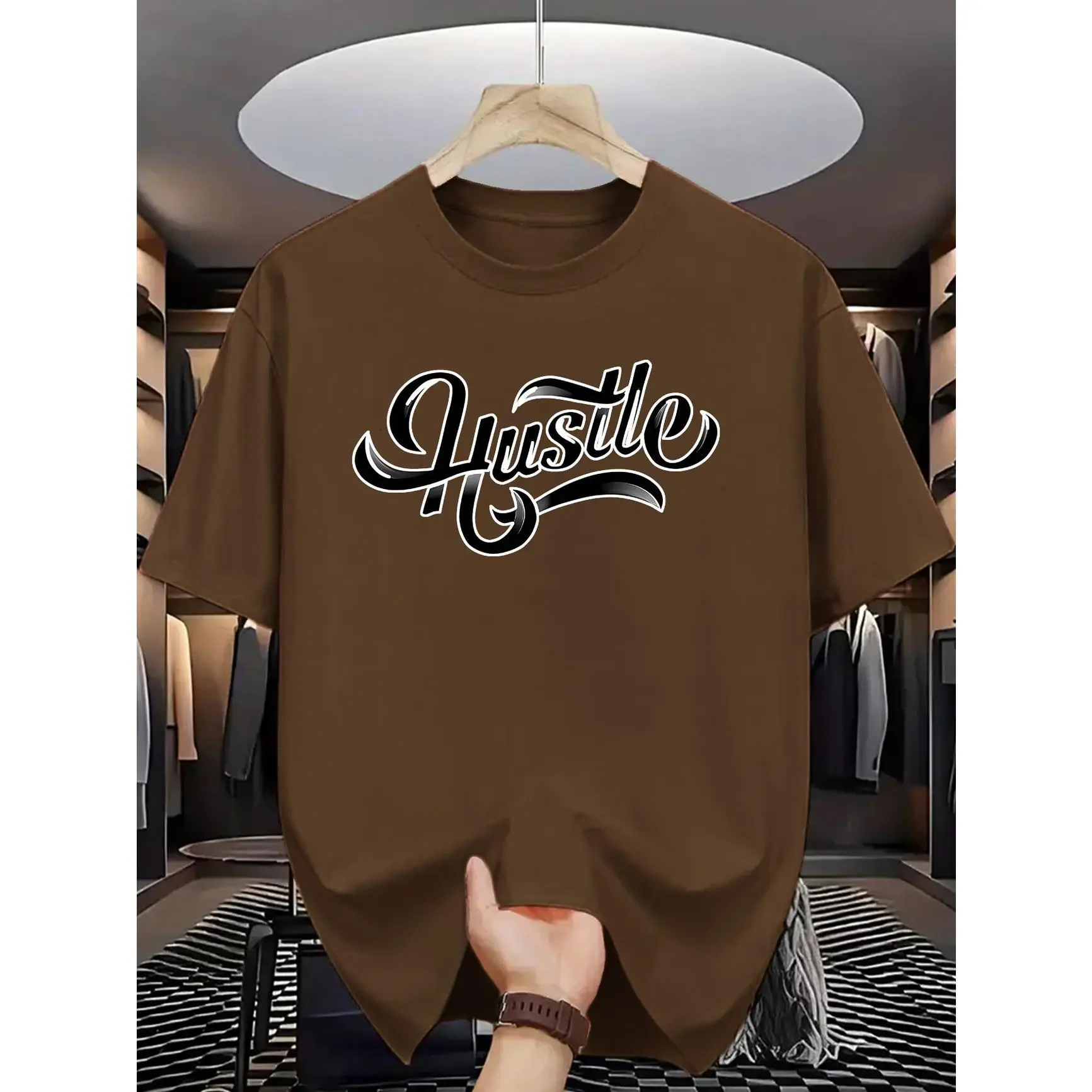 Hustle Graphic T-Shirt - Motivational Typography Tee, Streetwear Fashion Outfit, Comfortable Cotton Top, Oversized Casual Wear, Best Gift for Him & Her, Perfect Present for Entrepreneurs & Dreamers, Ideal for Valentine's Day, Birthdays & Graduations