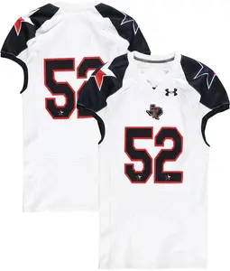 Texas Tech Red Raiders Team-Issued #52 White and Black Jersey from the 2013 NCAA Football Season - Size 46