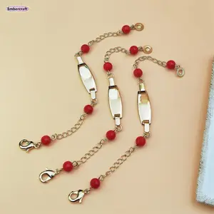 Kids Red Agate Beaded Bracelet, Natural Stone Bead Bracelet for Children, Simple Cute Minimalist Jewelry for Daily Wear, Birthday Gift and Kids Accessories