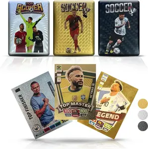 Soccer Trading Cards 2026-27| 3 Packs - 33 Collectible Cards for Fans & Players Black, Gold & Silver Soccer Mystery Cards Packs Different Cards in Each Set - Try & Collect Them All