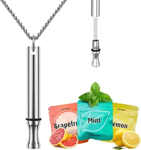 Breathing Necklace to Quit Smoking Breathe Necklace with Filter Contains 3 Flavors Breathe Free Necklaces for Anxiety Quit Vapingtools for Men Women