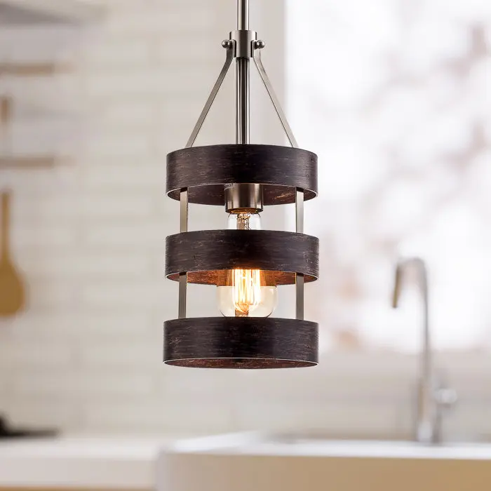 Vintage Metal Chandeliers, Farmhouse pendant light, 1-Light Industrial Pendant Light Fixtures for Dining Room Entryway Living Room