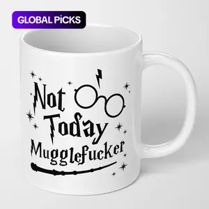 Not Today Muggle Cup, Harry Potter Inspired Design, Funny Gift Mug, Perfect Gift for Fans, High-Quality Ceramic Mug, Ideal for Coffee & Tea Lovers #GLOBAL PICKS