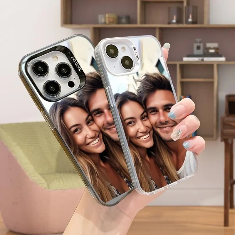 For iPhone 17 16 15 14 13 12 11 Pro Max Mini SE 2020 2022 Air XS XR 7 8 Plus 16e DIY Po Customized Case IMD Shockproof Cover