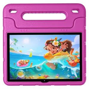 JUNINKE 10.1 Kids Tablet, Android 15, 64GB, Shockproof Case, Parental Controls, Dual Camera, WiFi, Rose