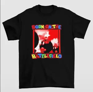 Born On The Battlefield Graphic Tee Edgy Grunge Aesthetic Streetwear