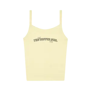 Coffee Girl Baby Yellow Strap Tank