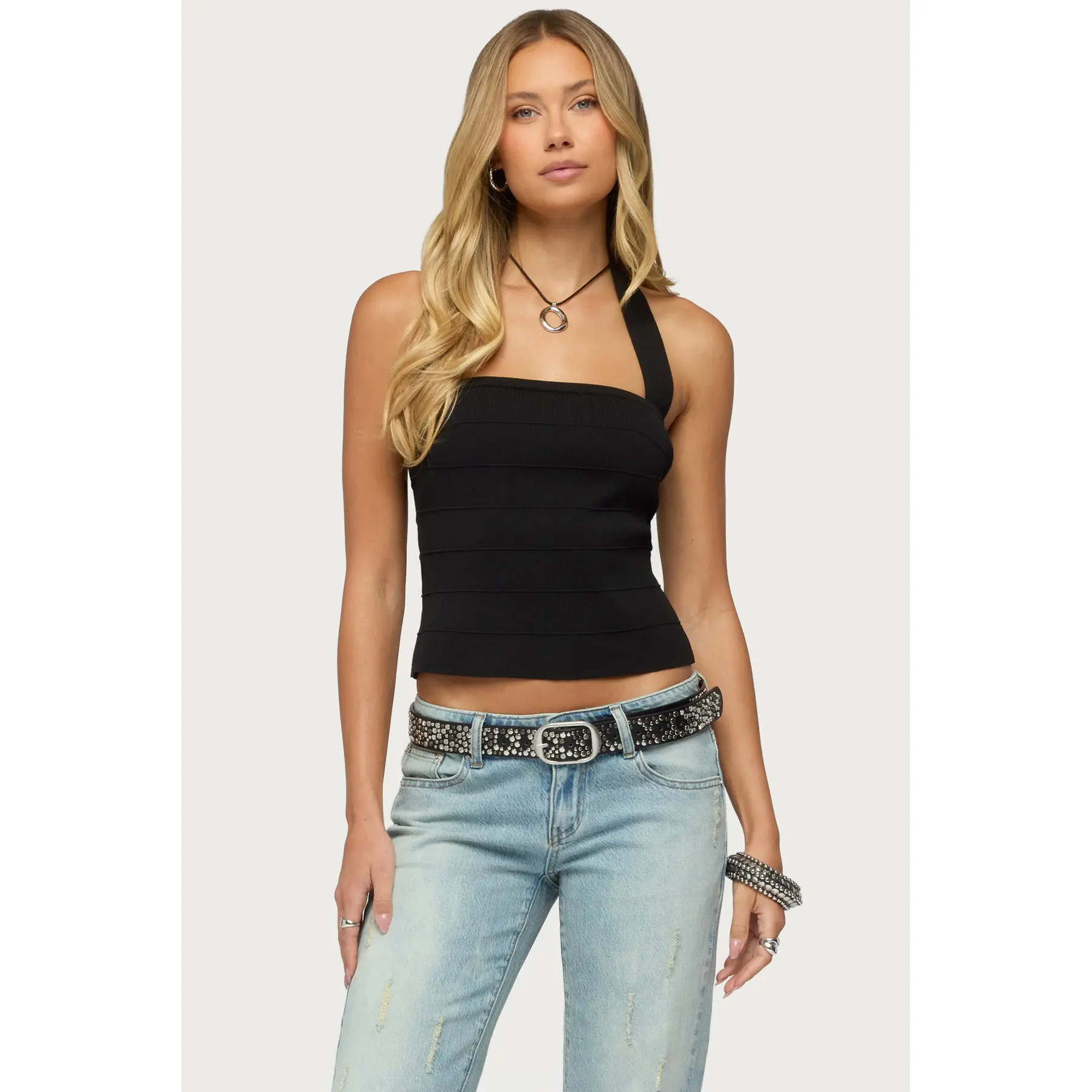 Esmerela Bandage Knit Halter Top