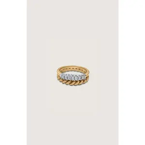 HALES - ILLUSION ROPE DOUBLE STACKED RING IN 14k GOLD