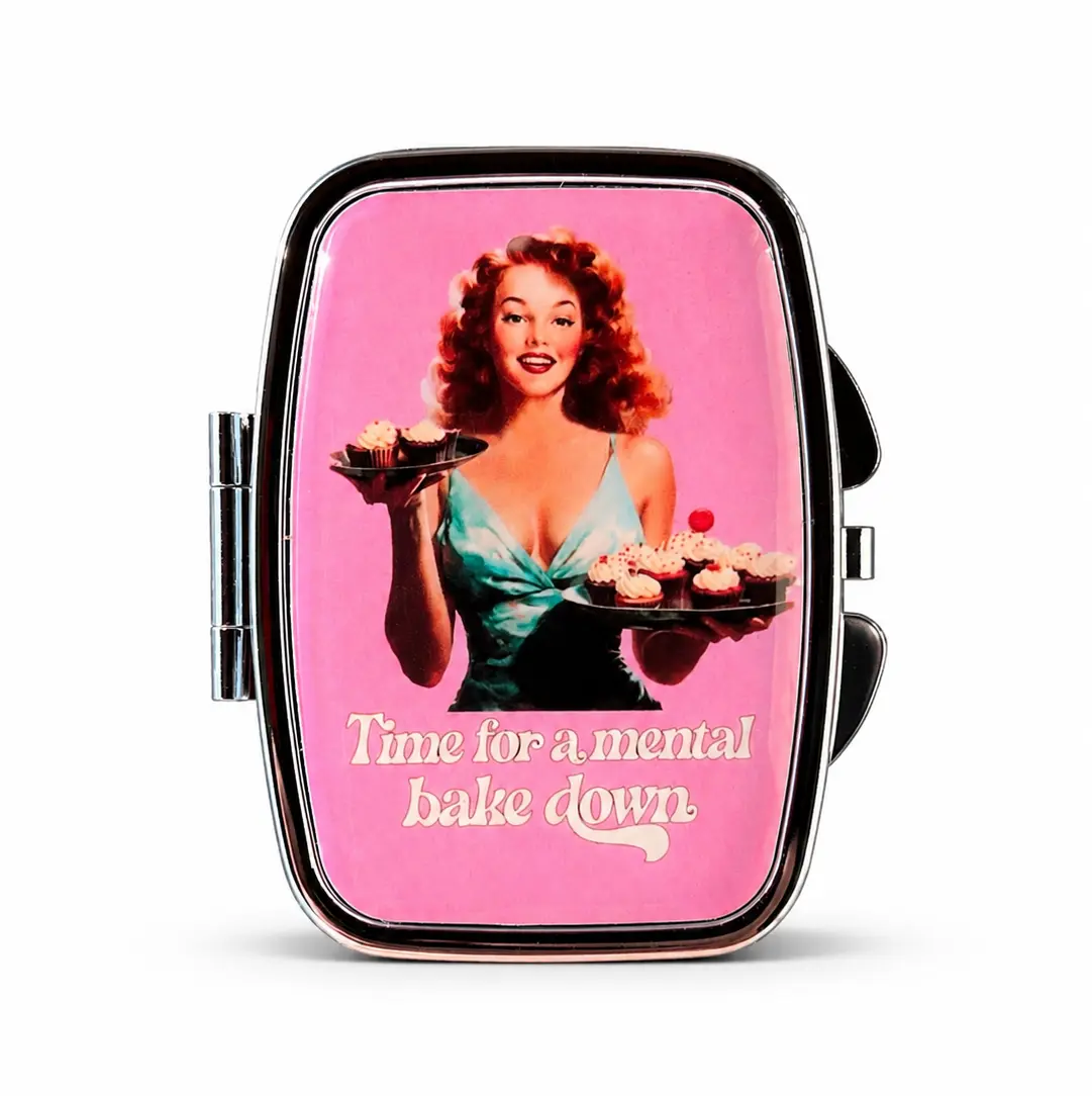 8 Styles Vintage Pill Box 2-Compartment Medicine Organizer Portable Travel Trinket Case for Purse & Pocket Mini Supplements Metal & Food-Safe Plastic Holder with Secure Clasp, Decorative Gift for Women & Men, Daily Medication Sorter