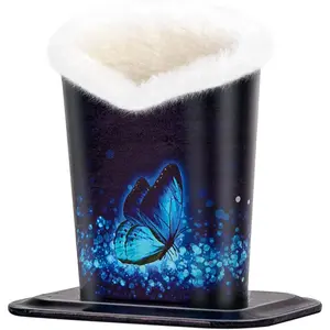 Plush Lined Eyeglasses Holder, PU Leather Glasses Stand Case