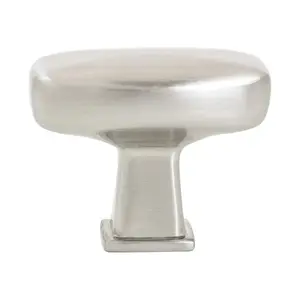 212 MAIN Subtle Surge Door Knob, 1.56 in., Brushed Nickel Finish, Zinc Construction, Contemporary Look