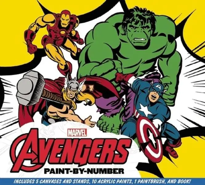 USED Book - Marvel: The Avengers Paint-By-Number by Wallace, Daniel (Paperback) - english