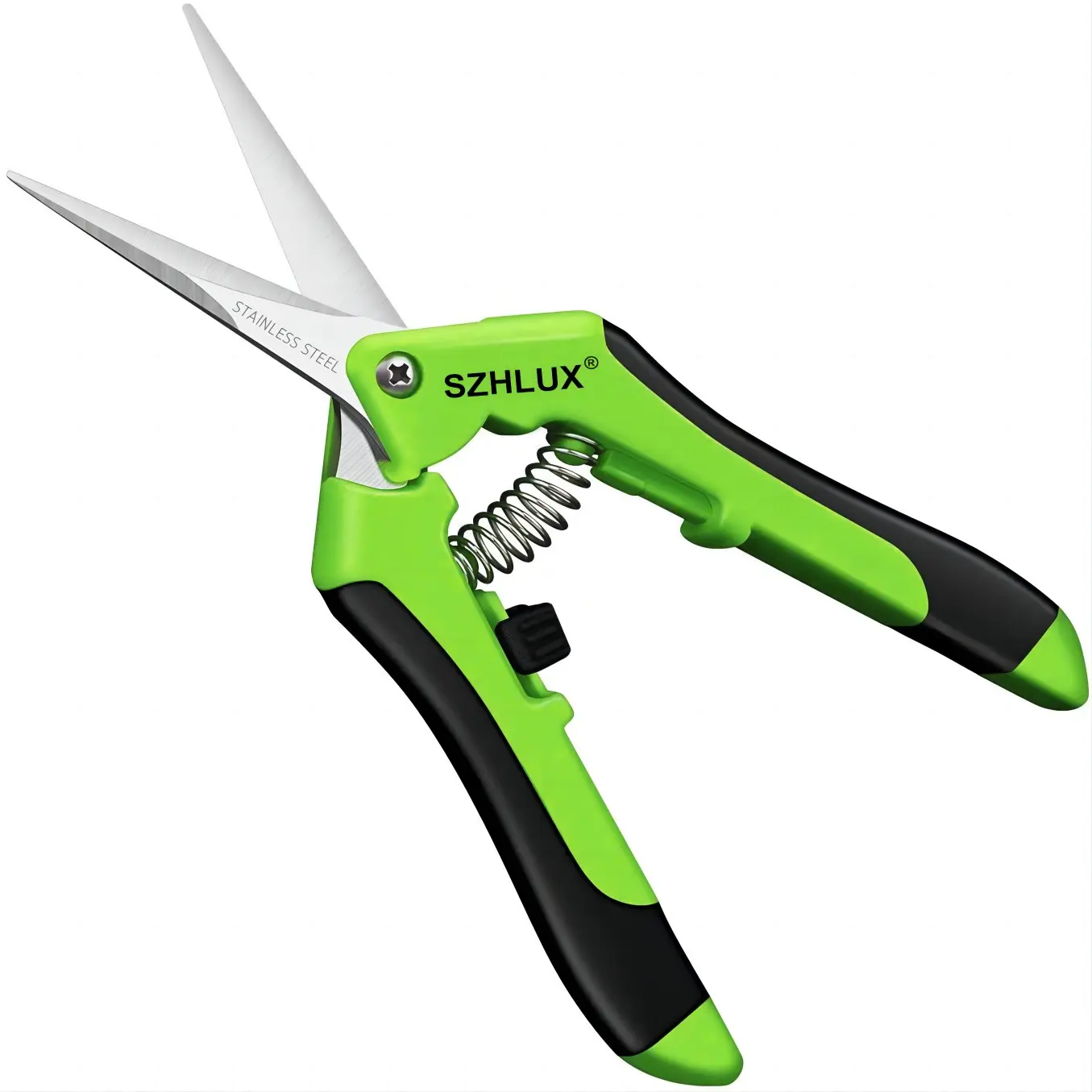 SZHLUX Pruning Shears, 6.5'' Gardening Hand Pruner, Professional Pruning Scissors with Straight Stainless Steel Precision Blades