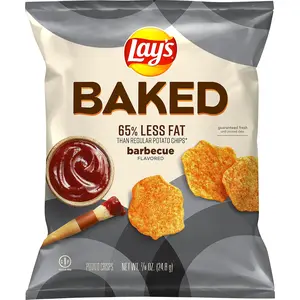 Baked Lay's Barbecue Potato Chips, .875 Oz, 6 Bags