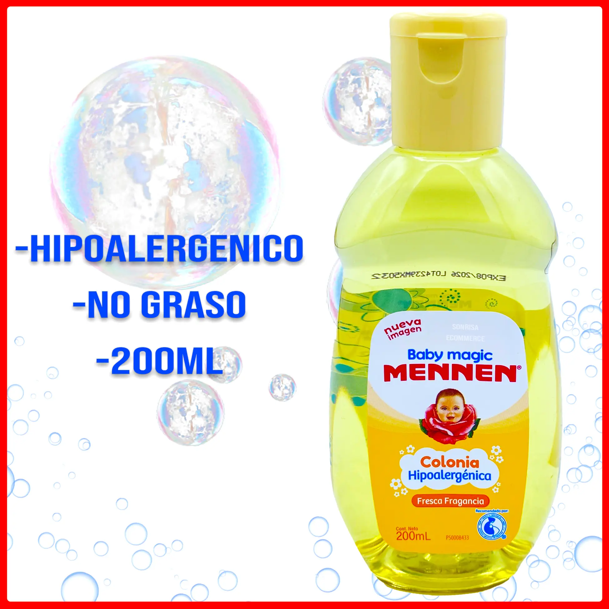 Mennen Baby Magic Cologne Hypoallergenic 6.76 fl oz - Colonia Mennen Para Bebe Hipoalergenica 200 ml by Mennen, Fragrances, Skin