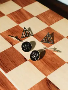 HARRY POTTER X SHEIN Fashionable Zinc Alloy Round & Triangle Stud Earrings For Women For Daily Decoration