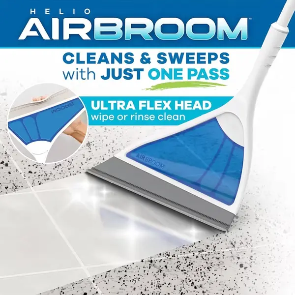 Lightweight Silicone Broom with Squeegee, All Surface Floor Sweeper, Pet Hair Remover for Indoor Cleaning