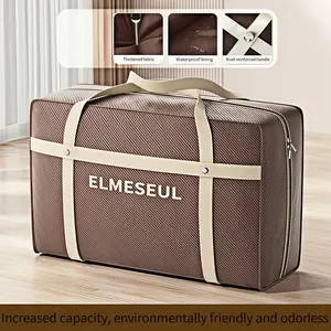 24 Gallon Extra Large Heavy Duty Foldable Moving Bags With Carrying Handles, Storage Bags,Zippers and Tag Pocket, Outdoor Camping, water proof Organiser，Household items storage