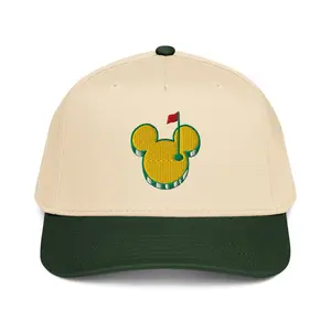 Mouse ters Mickey Golf Tournament Inspired Embroidered Snapback Hat, Five Panel Golf Cap, Subtle Mickey Mouse Inspired Design, Funny Golf Dad Hat, Theme Park Golf Gift