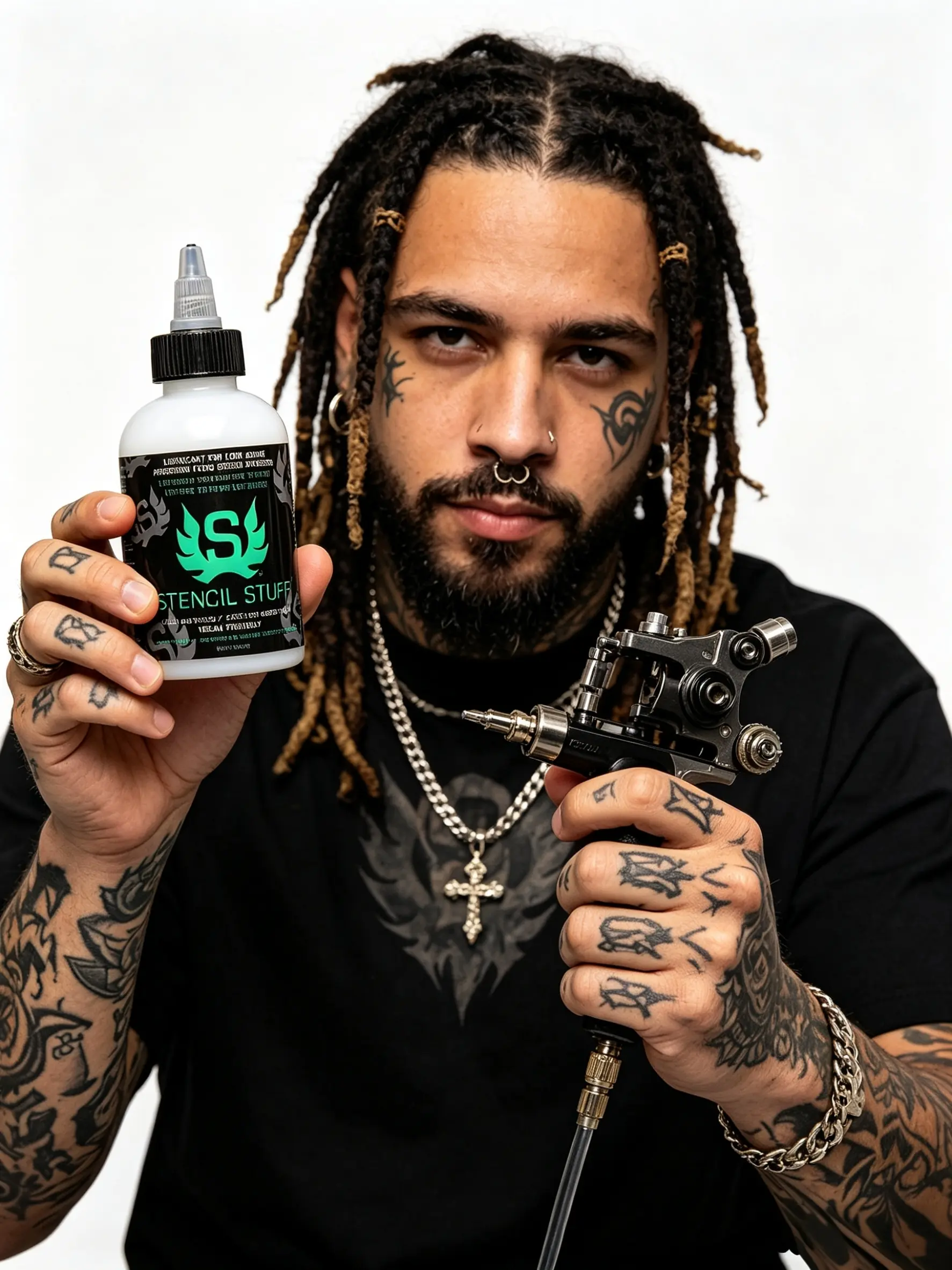 60ml Tattoo Stencil Transfer Gel Solution, Professional Tattoo Stencil Gel, Stencil Magic Cream, Clear & Long-Lasting, Tattoo Application Solution for Transfer Paper Machine Stencils