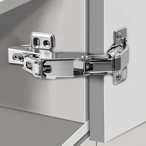 170  Cabinet Hinges - 2 Pack Full Overlay Hydraulic Soft-Close Concealed Hinges for Frameless Cabinets, Lazy Susans, Corner & Folding Doors